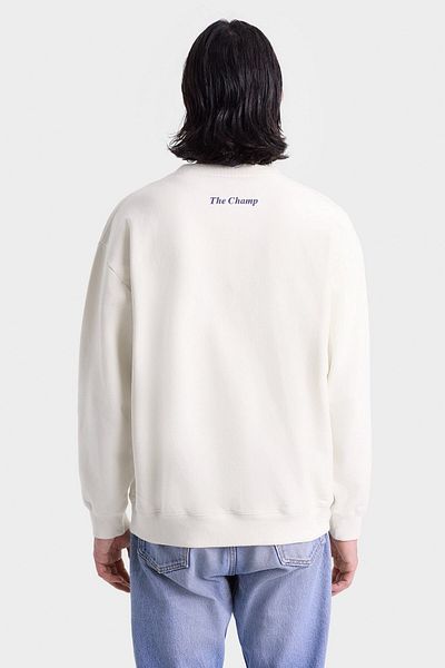 The Champ Clothing Hanorac unisex Ecru – Emblemă The Champ, decolteu, stil City și University