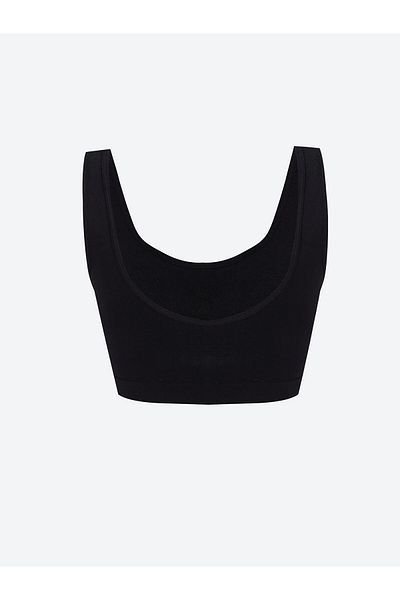 LC Waikiki Lcw Dream Black Underwire Free Padding Flat Seamless Sports Bra