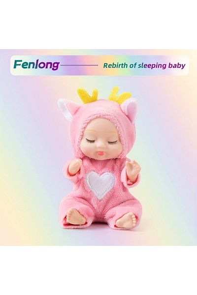 Choice <15cm Pink 1pc Cute Sleeping Reborn Dolls, Mini Reborn Doll PVC Dolls, Girls' and Children's Toys R