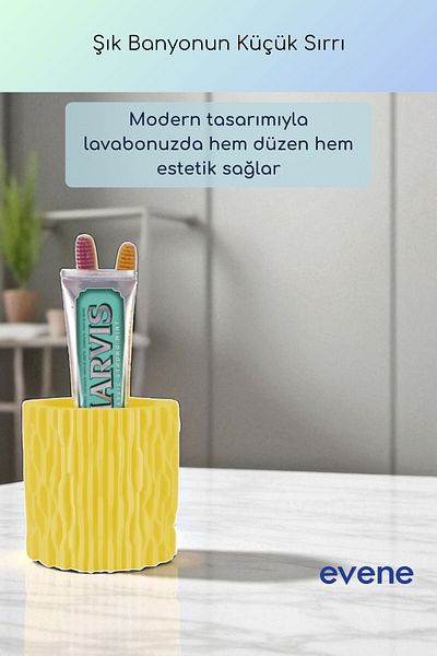 Evene Θήκη οδοντόβουρτσας Βάση οδοντόβουρτσας Βάση οδοντόβουρτσας Ανοιχτό κίτρινο χρώμα Μοντέλο 78