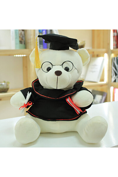 Choice7 about 18cm white-black 1pc 18cm Cute Graduate Dr. Bear Capybara Plush...
