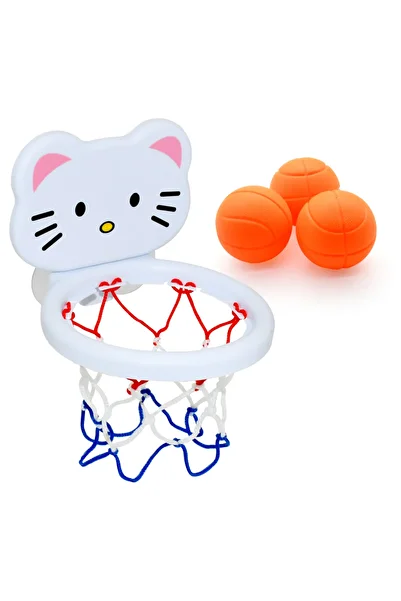 Choice Cat 1pcs Toddler Animal Themed indoor Basketball Frame Kids Bath Toys set with 3 Plastic Balls Baby