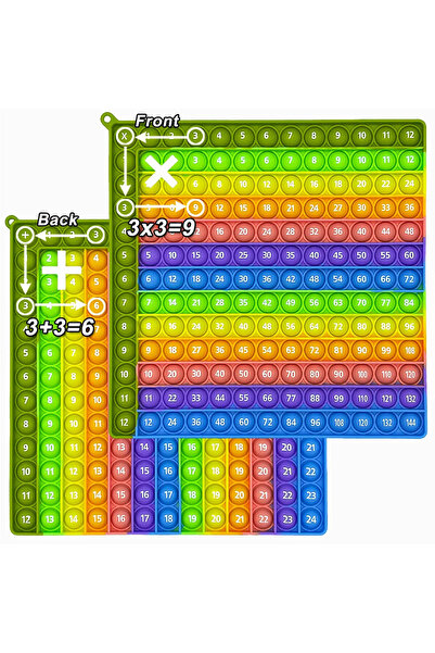 Choice ألعاب الضرب براون MA-12 جدول الجمع ألعاب فيدجيت بوب، 12 × 12 و12 + 12 ...