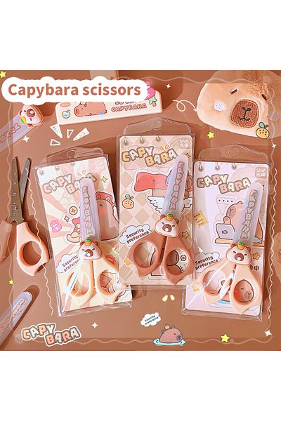 Choice Random 1 pcs pretty school useful back to school stationery scissors cute capybara craft scissors Mi
