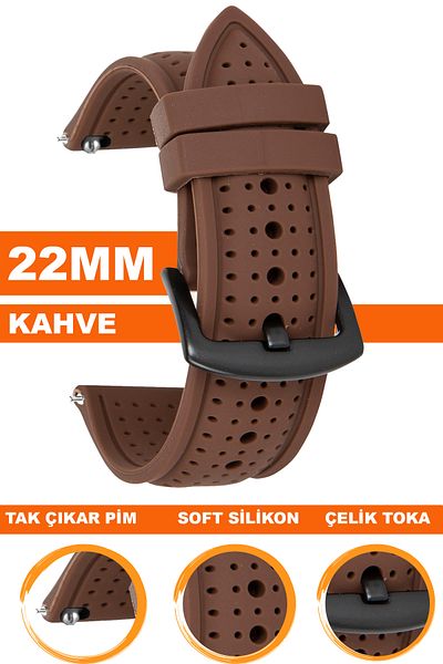 COBRA Xiaomi Mi Watch S1-S2 Round Case Compatible 22mm Silicone Watch Band Strap 22S26B