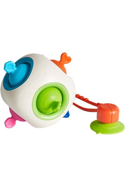 SARALMA Cube-shaped teething toy, made of ABS Plastic and Silicone