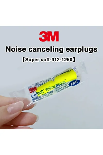 3M 20 pairs-bag Noise-Canceling Earplugs Foam Noise Protection Sleep Industrial Noise Reduction Soun
