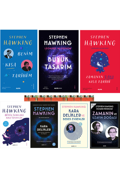 Alfa Yayınları Stephen Hawking-Benim Kısa Tarihim, Zamanın Daha Kısa Tarihi, Büyük Sorulara Kısa Yanıtlar(7kitap)