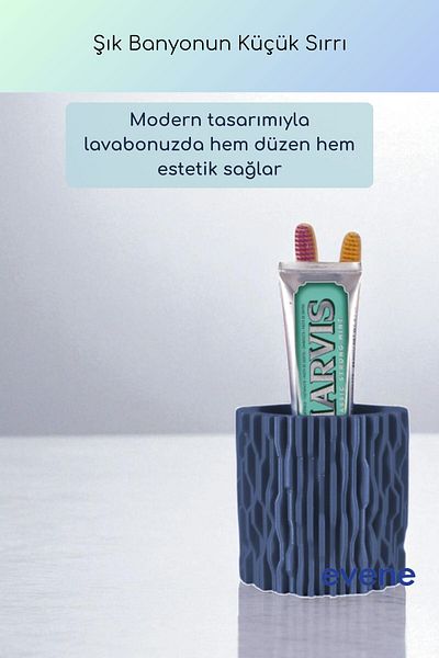 Evene Θήκη οδοντόβουρτσας Βάση οδοντόβουρτσας Βάση οδοντόβουρτσας Σκούρο ματ μπλε χρώμα Μοντέλο 78