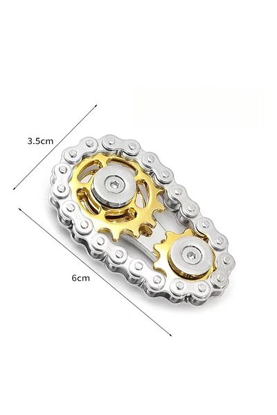 Choice Gold Metal Gear Chain Fidget Roller EDC Stress Relief Toy Rotating Hand Spinner Anxiety Relief Linka