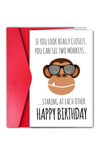 Choice Red 1pc, Greeting birthday card, funny and creative birthday card, suitable for family and friends,