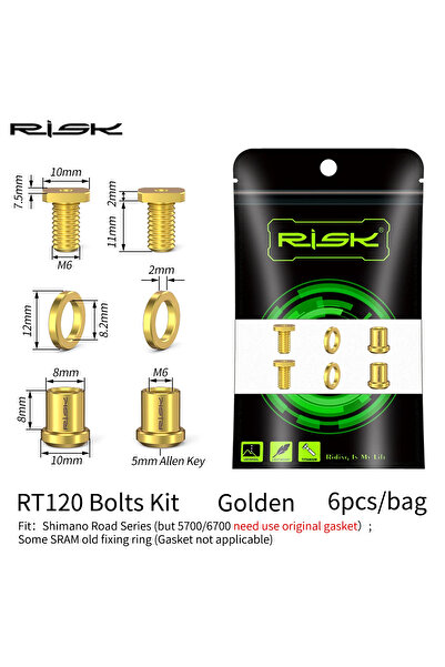 Choice مسامير تثبيت حلقة ذراع ناقل الحركة RT120 GD Risk المصنوعة من سبائك الت...