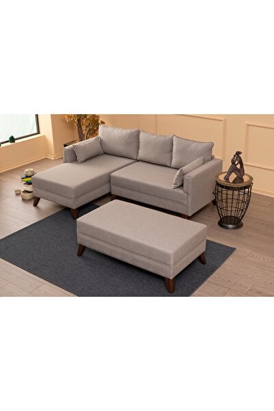 Vivense BELLA SOFT MİNİ KÖŞE KOLTUK, KREM, SOL KÖŞE