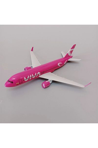 Choice 16CM A320 16CM Model Plane Columbia Pink A320 Aircraft Simulation Kids Metal Alloy Finished Souvenir