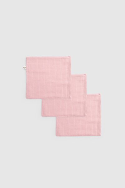 Little Gusto Organic Cotton Muslin Pink Shoulder Mouth Cloth Set