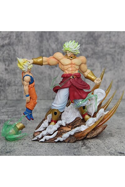 BANDAI no box 20cm Dragon Ball Anime Figures Broli Vs Goku Action Figures Pvc Model Statue Goku Broly Doll