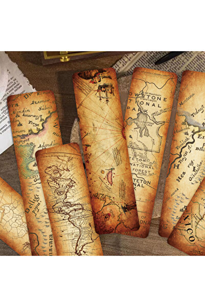 Choice 30 قطعة من علامات مرجعية لخرائط عتيقة وصفحات قراءة وكتب مُصنفة ولوازم مكتبية ومستلزمات منزلية DIY Aestheti