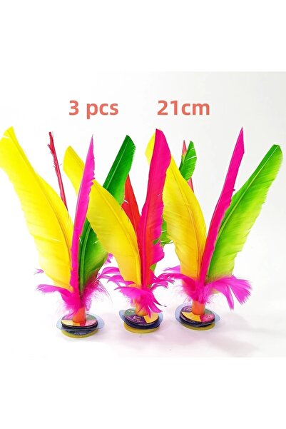 Choice 3 قطع 3 قطع ريشة صينية ركلة ريشة ريشة إوزة فاخرة للترفيه واللياقة البد...