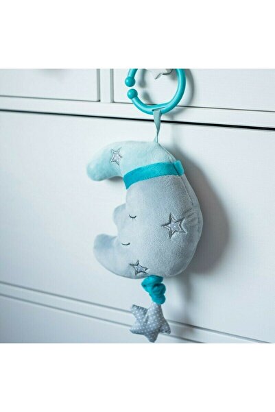 Babyono Jucarie muzicala, BabyOno, Happy Moon, De agatat, Cu prindere universala, Cu inel pentru dentitie