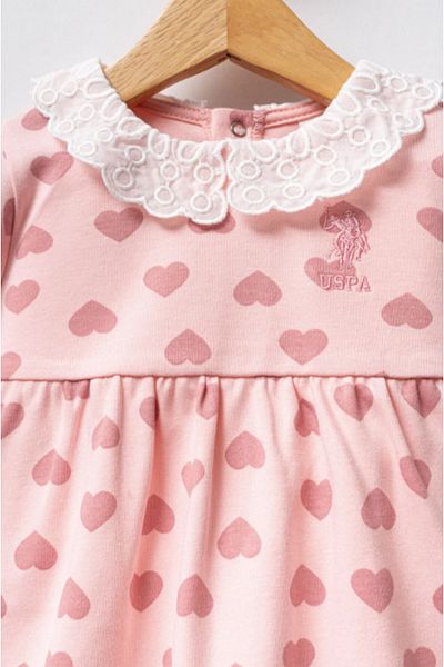 U.S. Polo Assn. U.S.Polo Assn Usb2713 Light Pink Baby Girl Dress