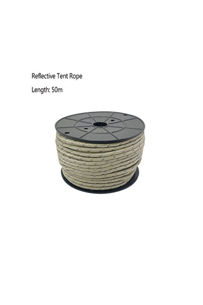 Choice حبل خيمة عاكس من الكاكي بطول 50 متر و30/50 متر وسمك 6 مم، حبل مظلة تكت...