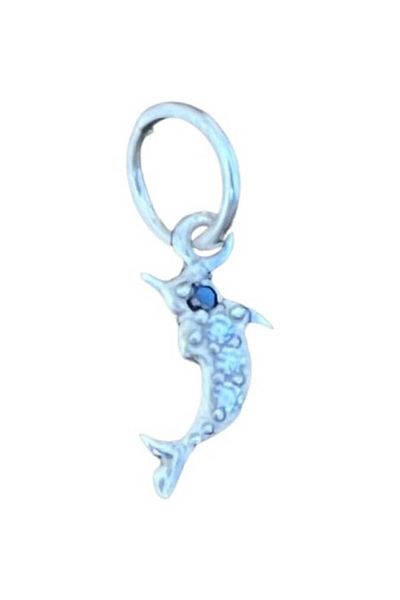 Briggs Pandantiv din Argint 925 Jolie Silver, Model Delfin cu Zirconii, 17 x 5 mm, 0.5 g