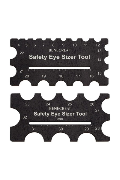 Choice AECH09-03357 أداة قياس العيون بقطر 4 إلى 32 مم، أداة كروشيه للحرف اليد...