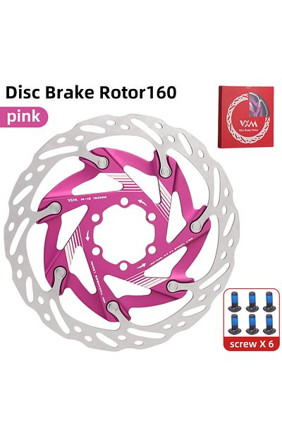 Choice Powder VXM Bicycle Brake Disc 6 Screw Disc Cooling Hollow Pads 160mm MTB Bike Hydraulic Ultralight S
