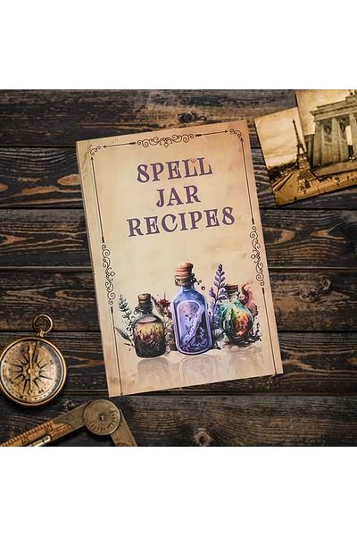 Choice Light Grey SPELL JAR RECIPES: Essential Witch & Wizard Guide for Beginners - Vintage-Inspired Spell