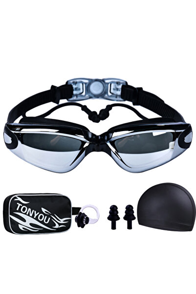 Choice Black Adult Swimming Goggles High-Definition Anti-Fog Men and Women Pr...