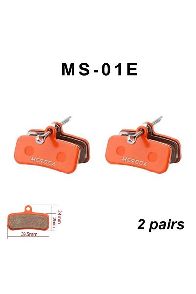 Choice MS-01E 2 pairs MEROCA 4 Piston Mtb Bike Hydraulic Brake Pads For Saint M810 M820 Zeem640 DS-01E Meta