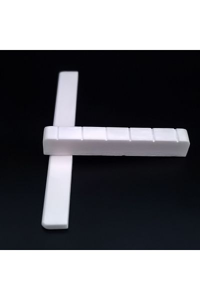 Choice 6 String Bone Classical Guitar Bridge Saddle And Nut White Bone Bridge Replacement Parts 80mm 52m...