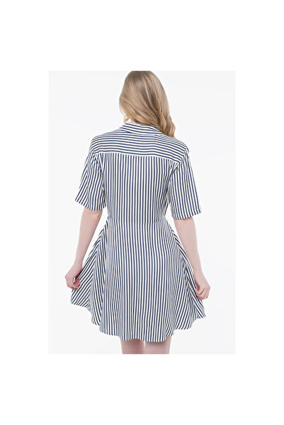 Tommy Hilfiger Th Ww0ww45820 Vıs Twıll S/s Knot Kadın Elbise
