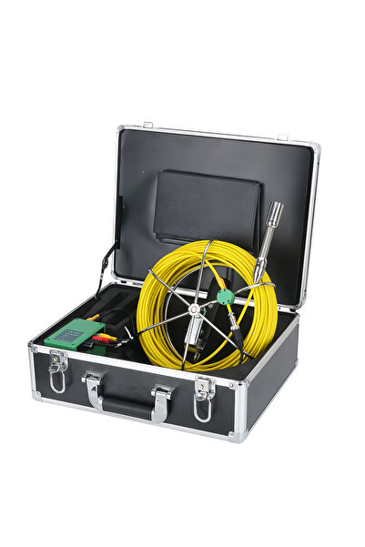GÜMRÜK BEY F9119 9” Ekranlı 30 Metre Boru Muayene Kamerası 12.6V 1A Yılan Kamera Gider Endoskopu Taşıma Çantası