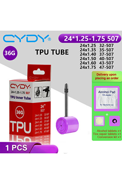 choice2 أنبوب داخلي للدراجة من مادة TPU من CYDY، مقاس 24 بوصة، 507، 24 × 1.25...