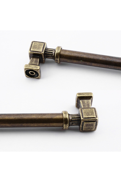 Badem10 Talas Antique Yellow Antique Metal 224 mm 22.4 cm Furniture Kitchen Drawer Cabinet Handle Handle Handles