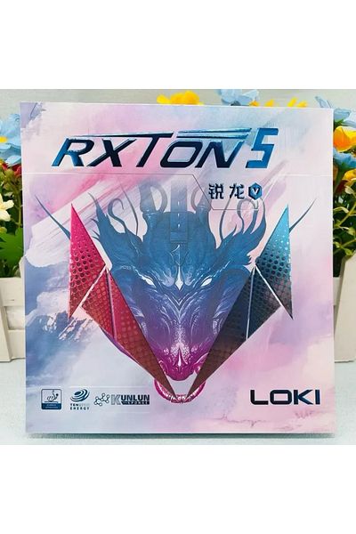Choice مطاط تنس الطاولة PINK LOKI RXTON من سلسلة 5 ألوان لمضارب التنس المقاومة للبثور اللزجة - معتمد من الاتحاد الدولي لتنس الطاولة، وردي/بي