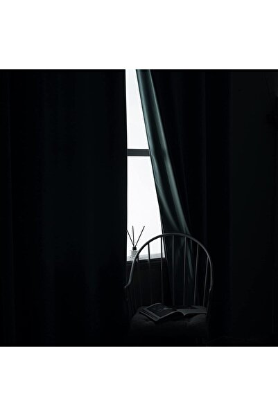 Metropolitan Concept Set of two full blackout velvet curtains, worked on staple rings