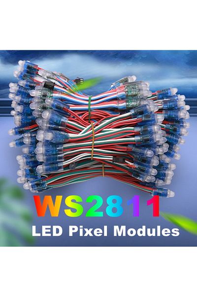 Choice 200pcs DC5V WS2811 DC5V/12V 12mm WS2811 Full Color LED Pixels String Lights IP68 Waterproof RGB Digi