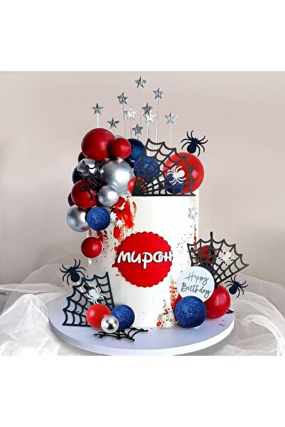 Choice 37 قطعة من زينة كعكة العنكبوت على شكل شبكة العنكبوت، ديكور كعكة على شك...