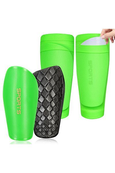 Choice S Green LOOGDEEL Soccer Shin Guards Kids Youth Adults Legging Support Sleeves With Optimized Insert