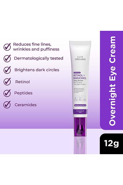 LUXE ORGANIX Retinol + Bakuchiol Deep White Overnight Eye Cream