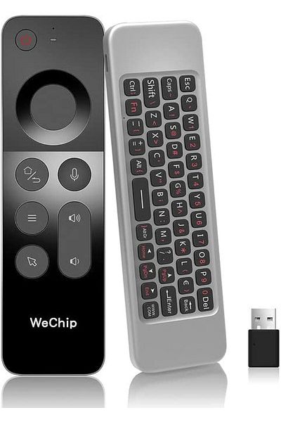 Generic W3 Air Mouse Wireless Remote Control With IR Learning Voice Inputting Double-Faced