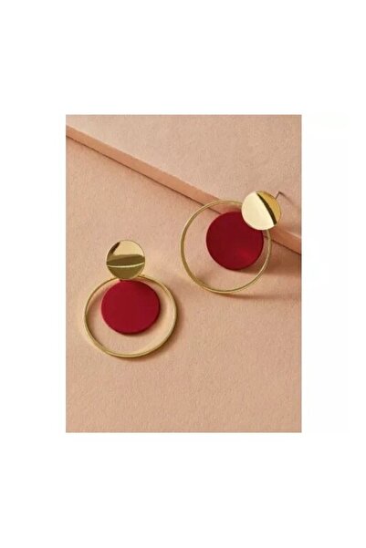 Inovius - Round Earrings in Powder Pink and Gold