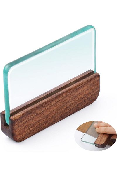 Choice Glass-A Zxiixz Leather Burnisher Craft Tools Clear Tempered Glass Slicker for Burnishing Polishing B