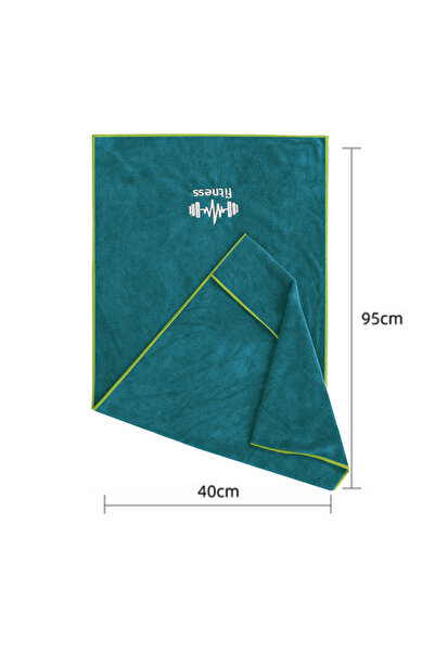 Choice منشفة لياقة بدنية خضراء سوداء مقاس 40×95 سم للرياضة متعددة الوظائف سري...