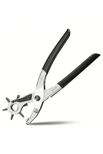 Choice كماشة تثقيب أحزمة سوداء قطعة واحدة، حلقات تثقيب أحزمة، كماشة تثقيب أحزمة ساعات، كماشة تثقيب يدوية