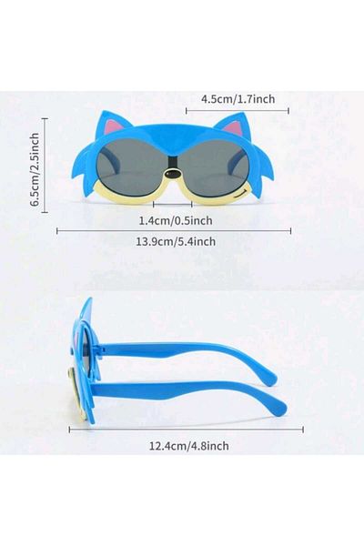 OEM Ochelari de soare albastrii, polarizati, pentru copii cu design Sonic the Hedgehog