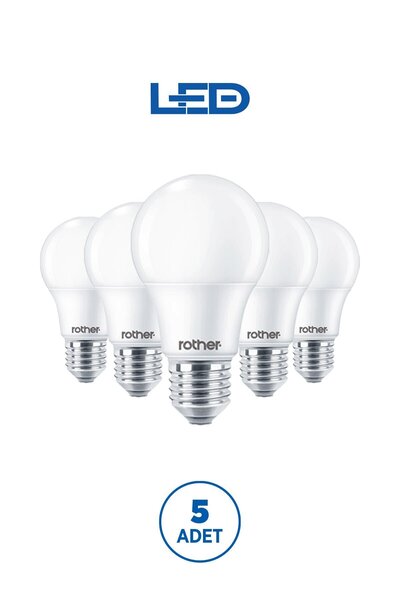 Rother RTL01113-5 A60 LED Ampul 9W E27 810 Lümen 4000K Gün Işığı Enerji Tasar...