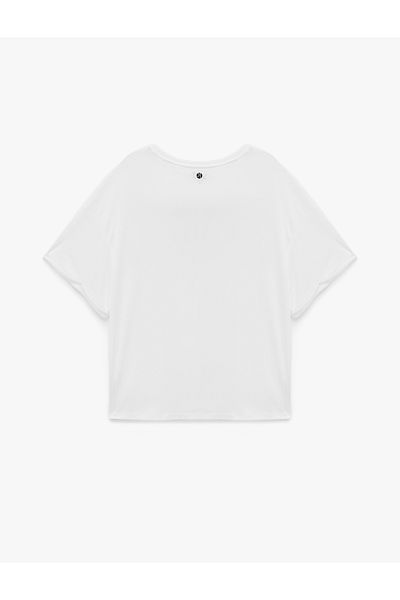 Koton Short Sleeve Crew Neck Oversize Sports T-Shirt